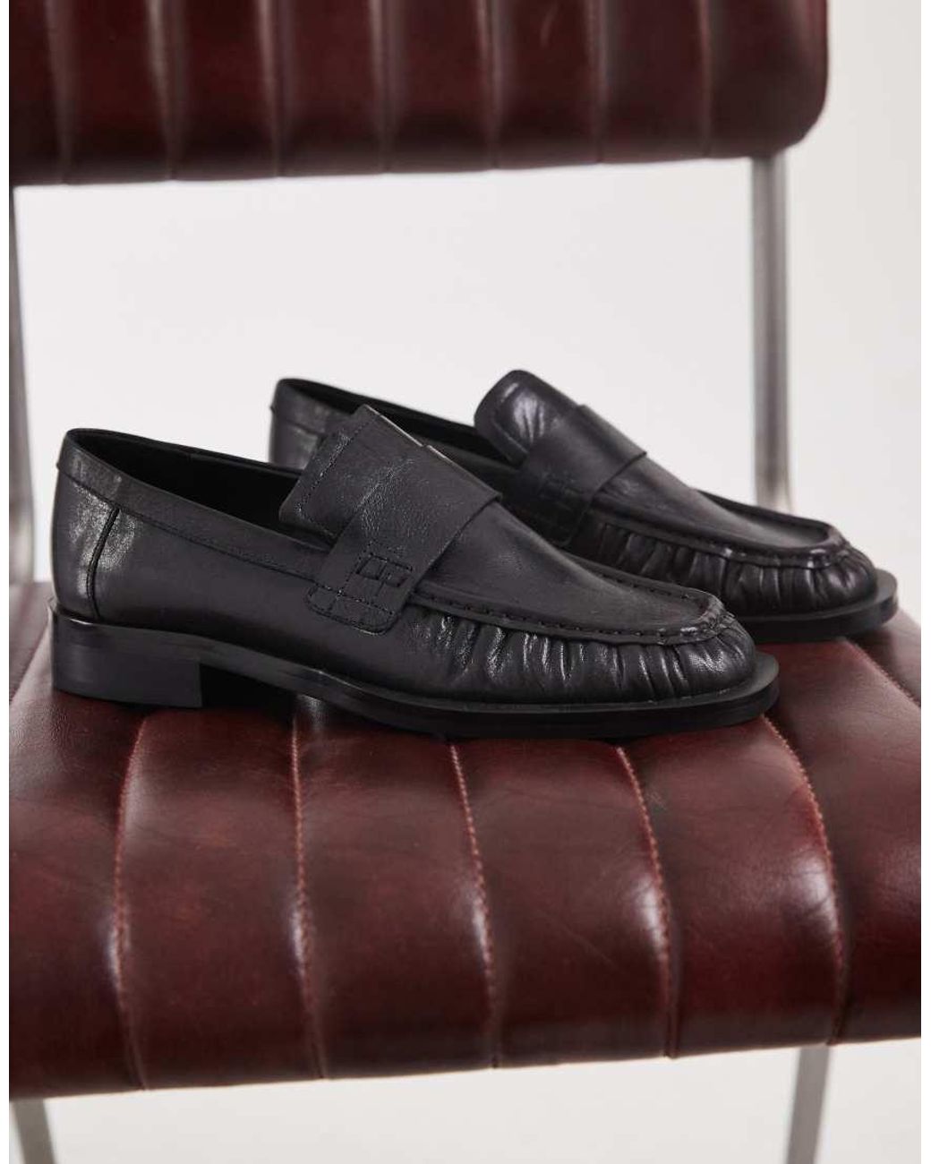Tony Bianco Purple Grand Square Toe Loafers