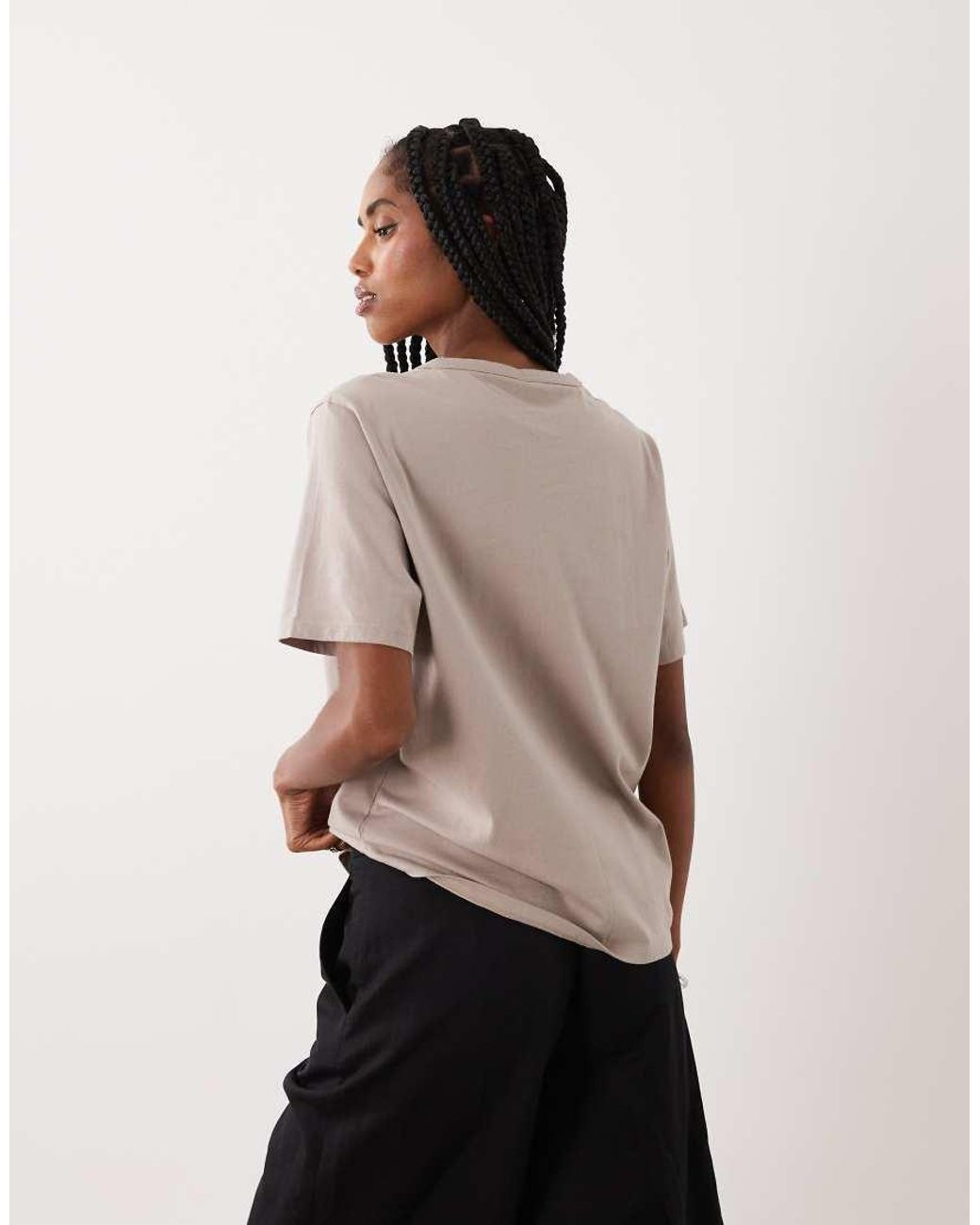 Abercrombie & Fitch Natural Oversized Short Sleeve Everyday T-shirt