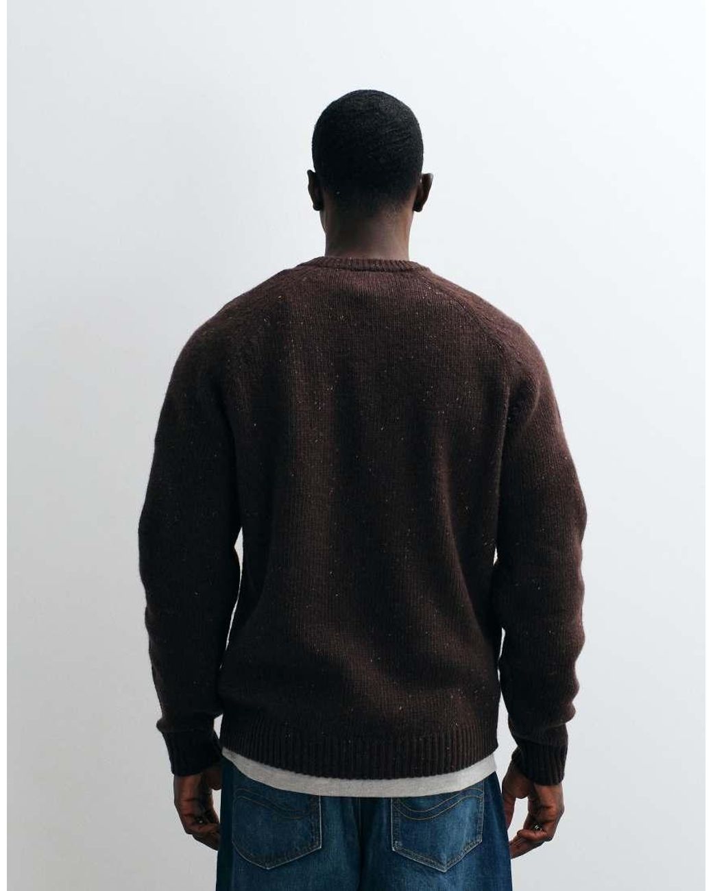 Carhartt Black Anglistic Knitted Speckled Jumper for men
