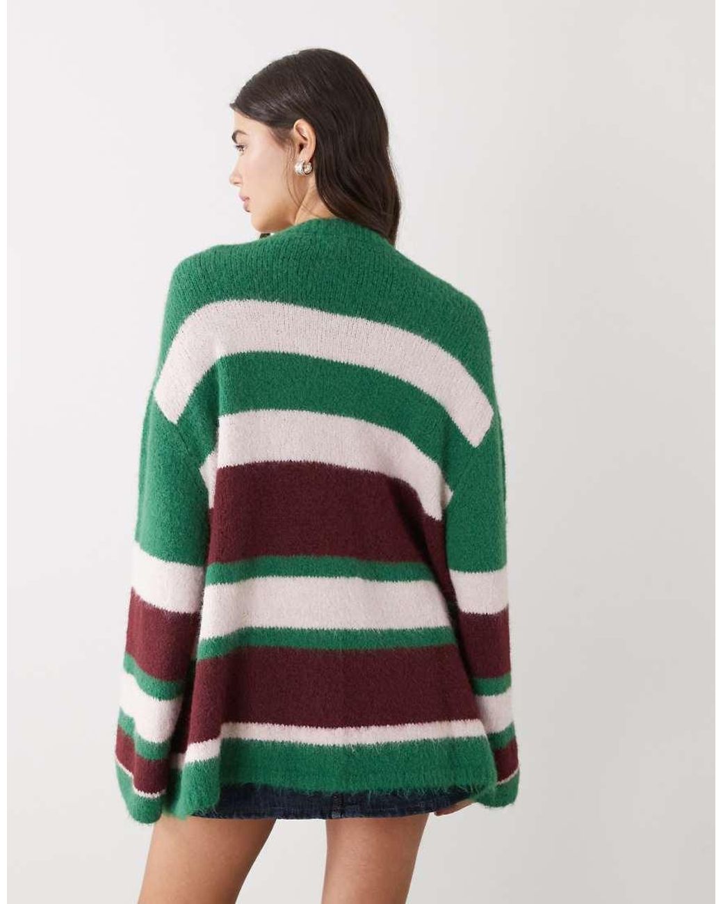 Monki Green Oversized Cardigan