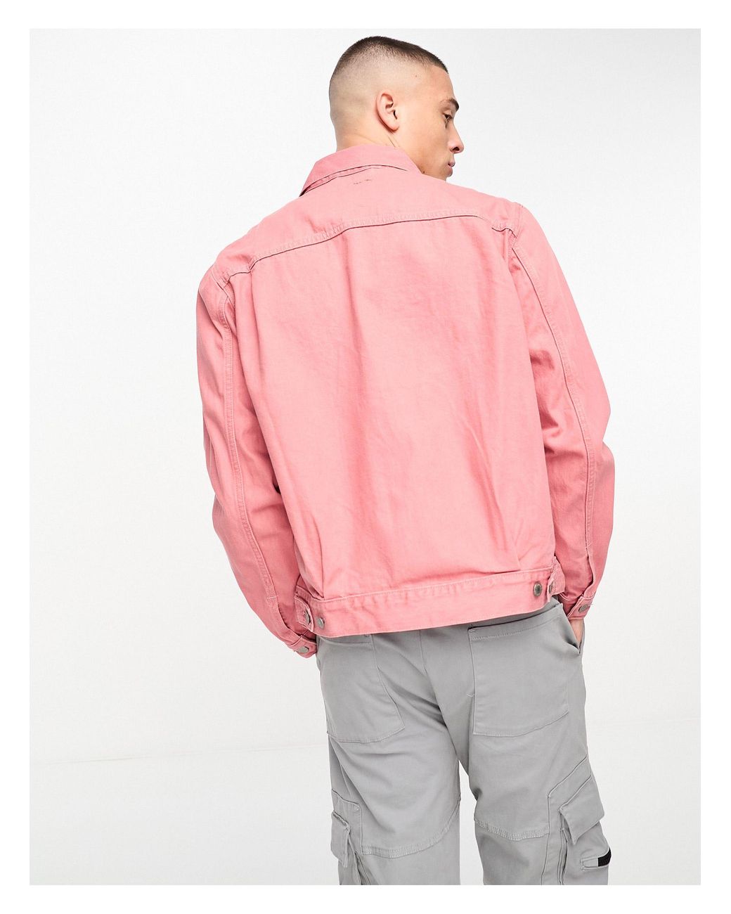 Levi s Type 2 Denim Trucker Jacket in Pink for Men Lyst