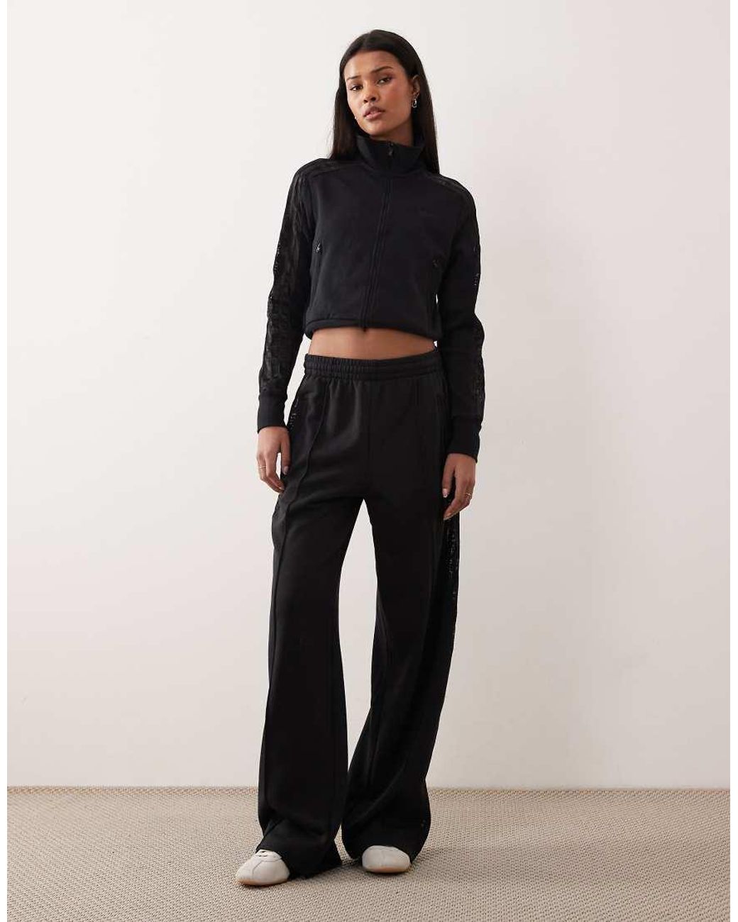 Adidas Originals Black Firebird Lace Sweatpants