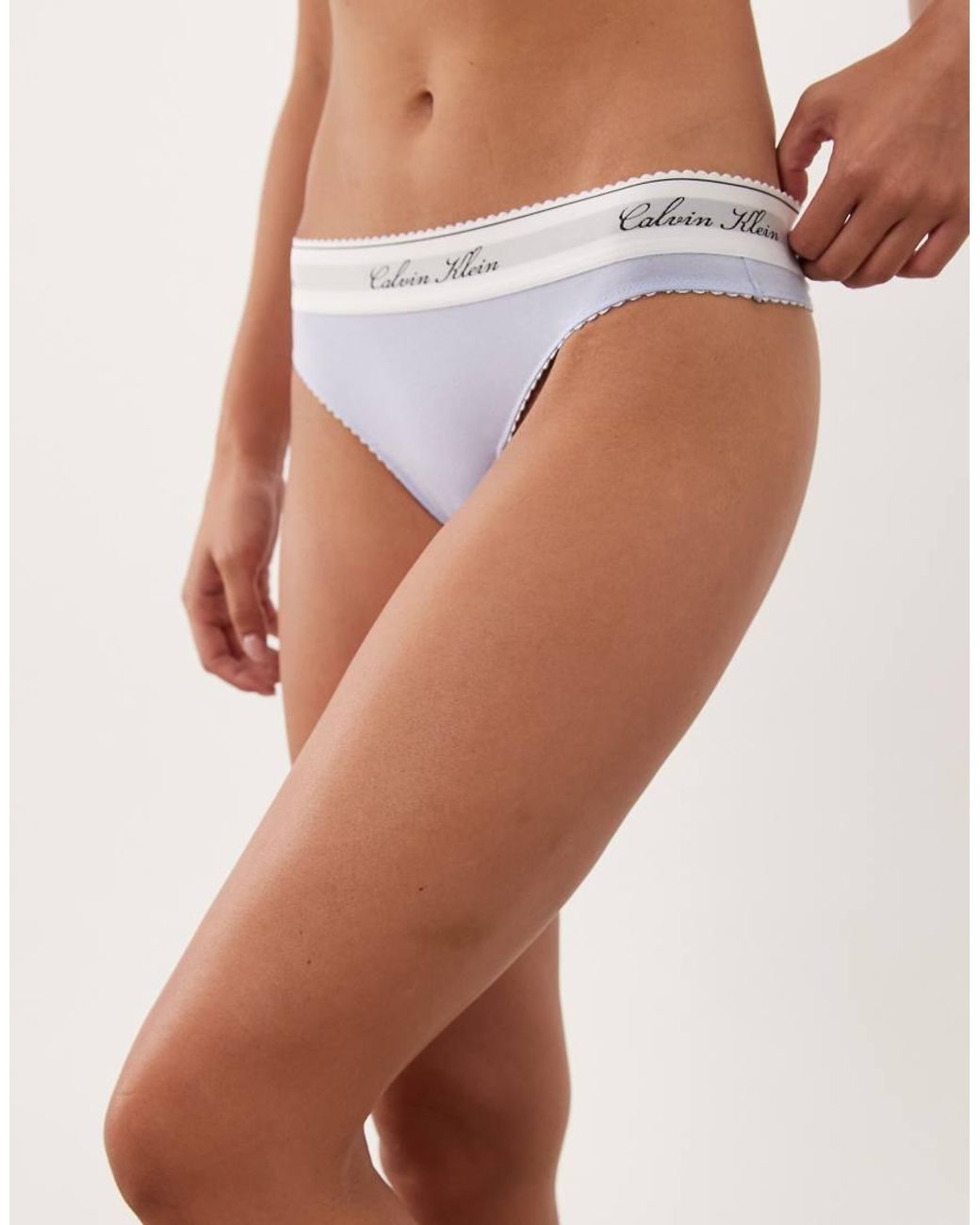 Calvin Klein Brown Signature Logo Thong