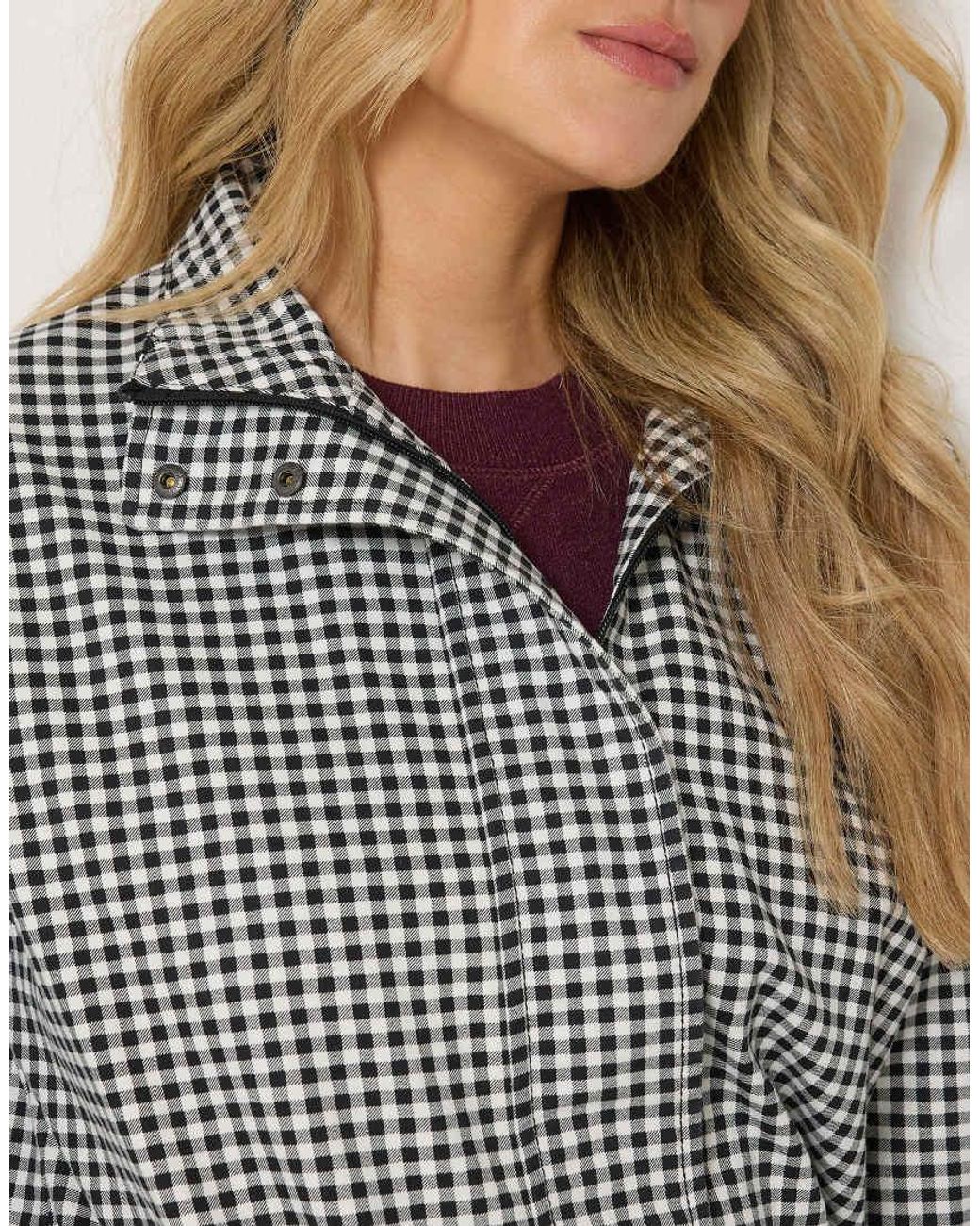 Long Tall Sally Gray Gingham Funnel Neck Jacket