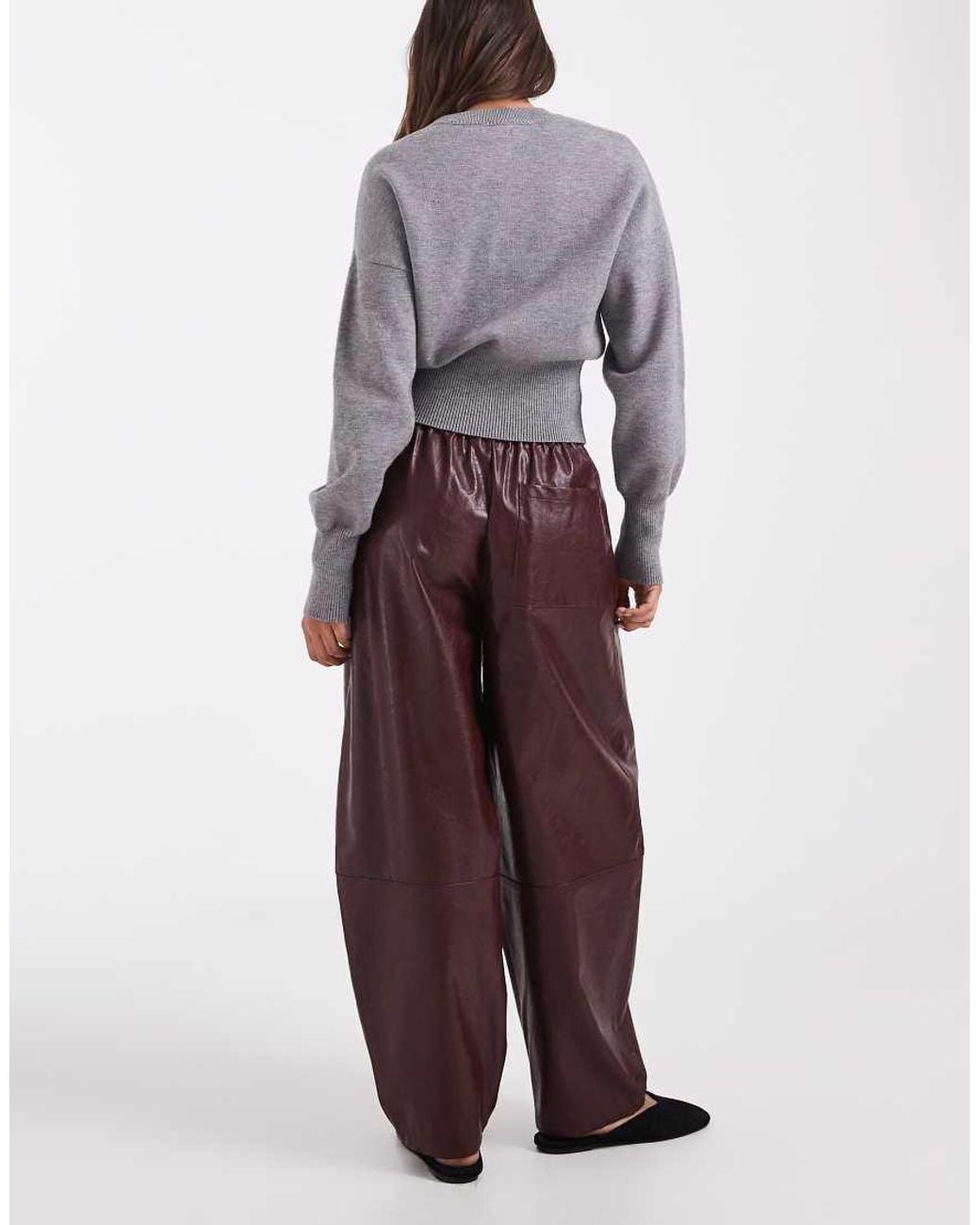 ASOS Tailored Faux Leather Tapered Pants