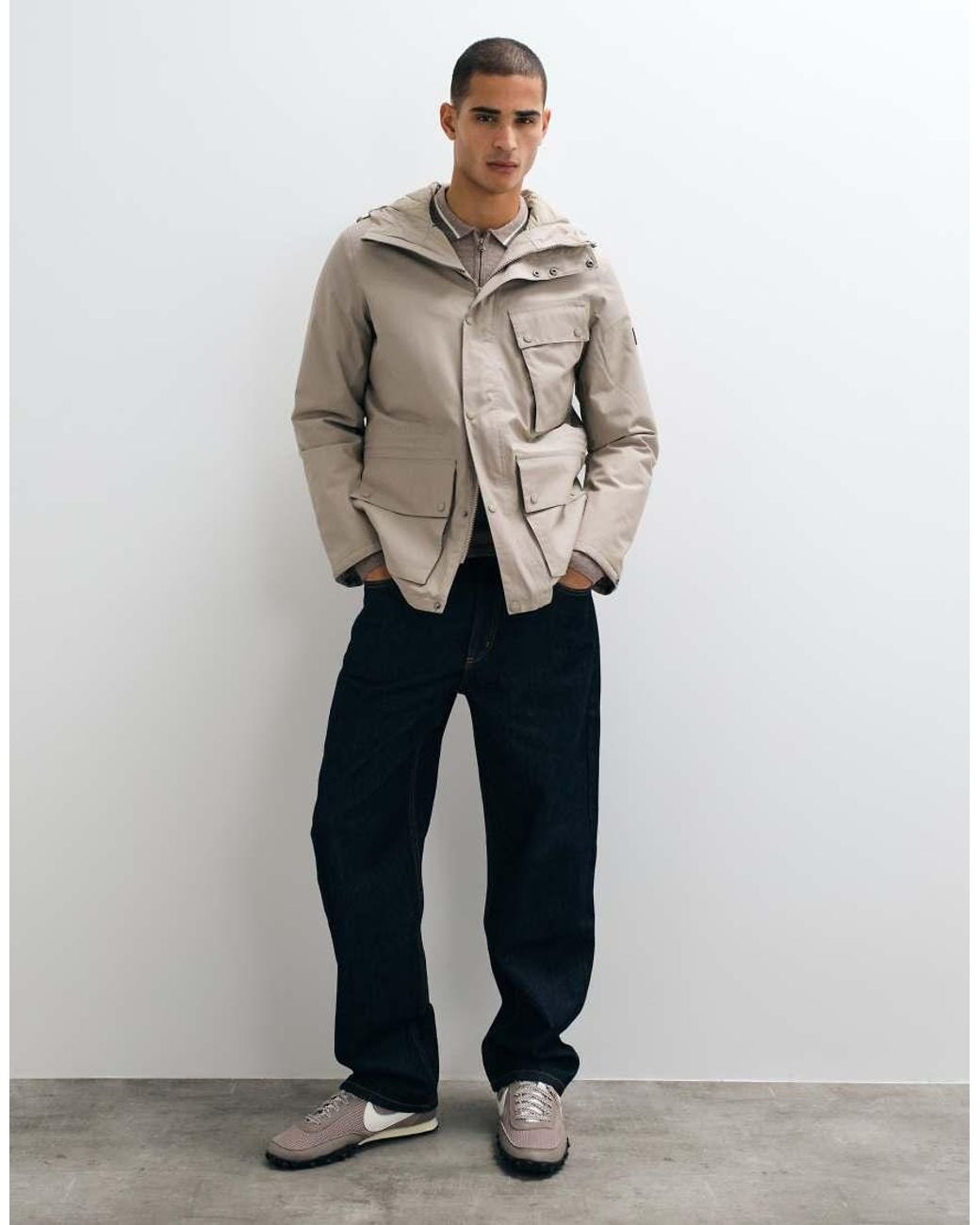 Barbour Natural Endley Waterproof Hooded Jacket for men
