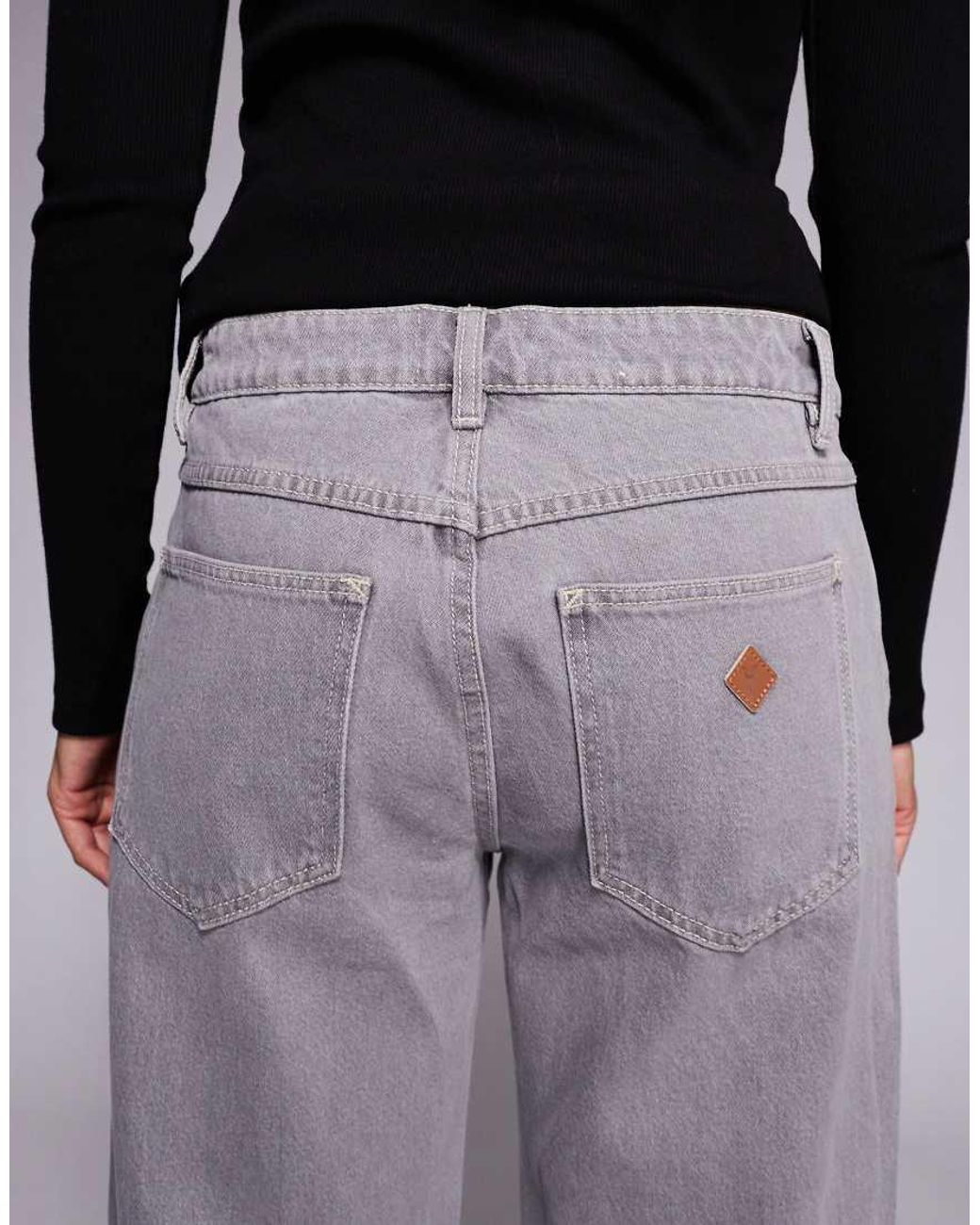 Abrand Jeans Purple 94 Mid Rise Comfort Wide Leg Jeans