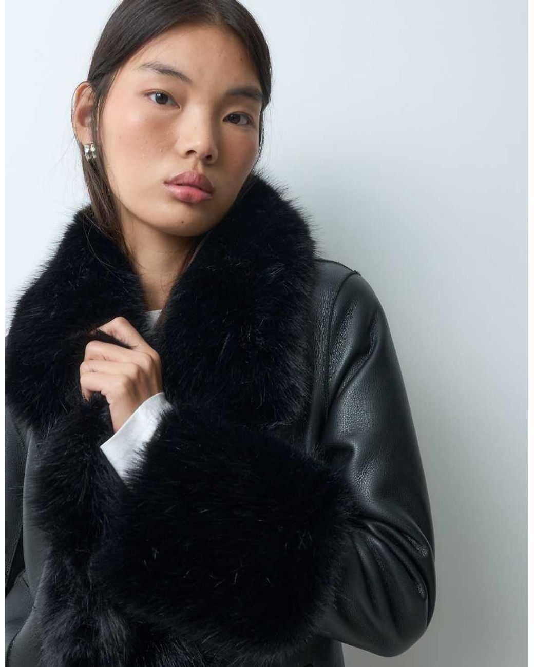 Urbancode Black Faux Shearling Maxi Penny Lane Coat