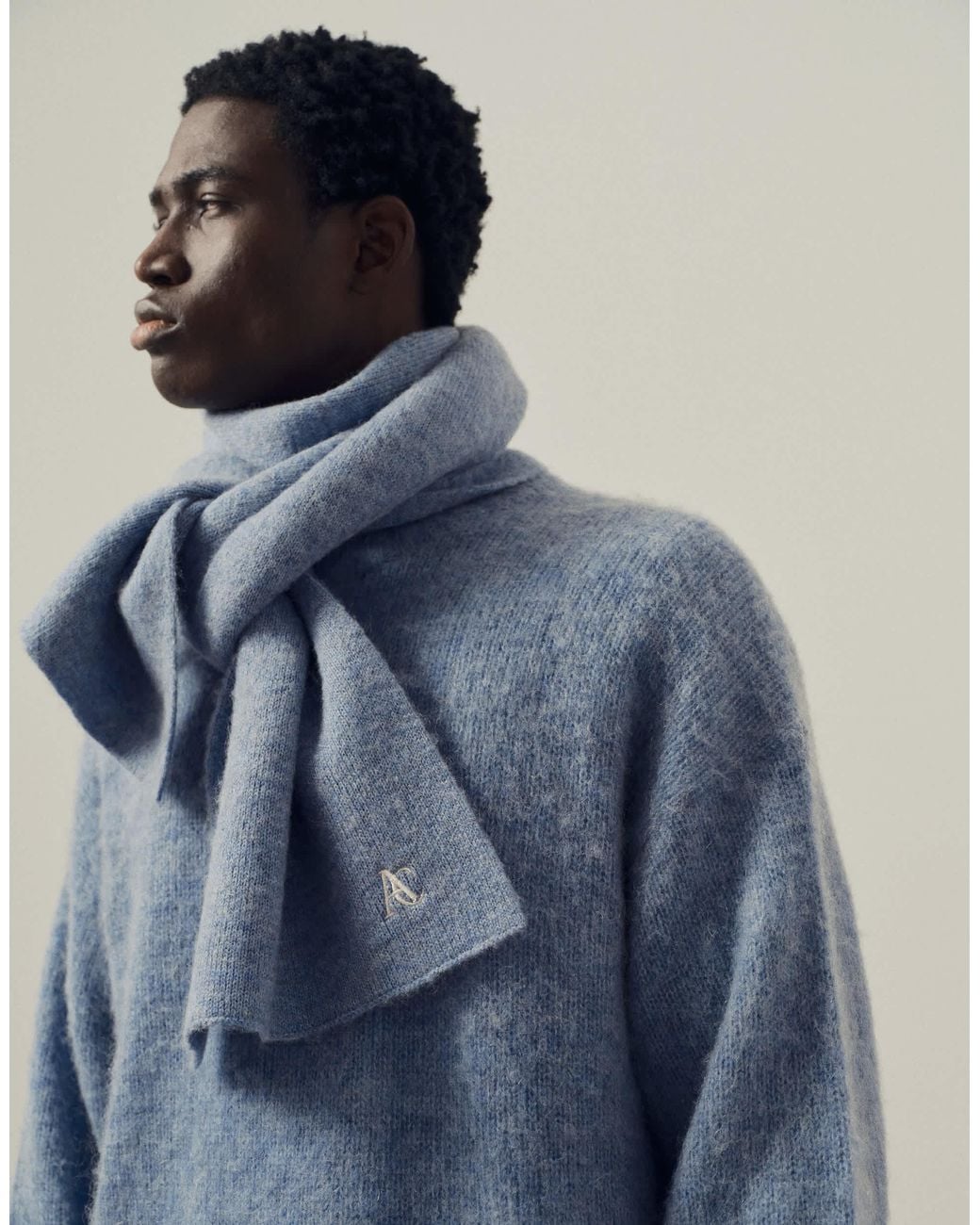 ASOS COLLECTIVE A.collective Wool Knitted Scarf in Blue for Men | Lyst