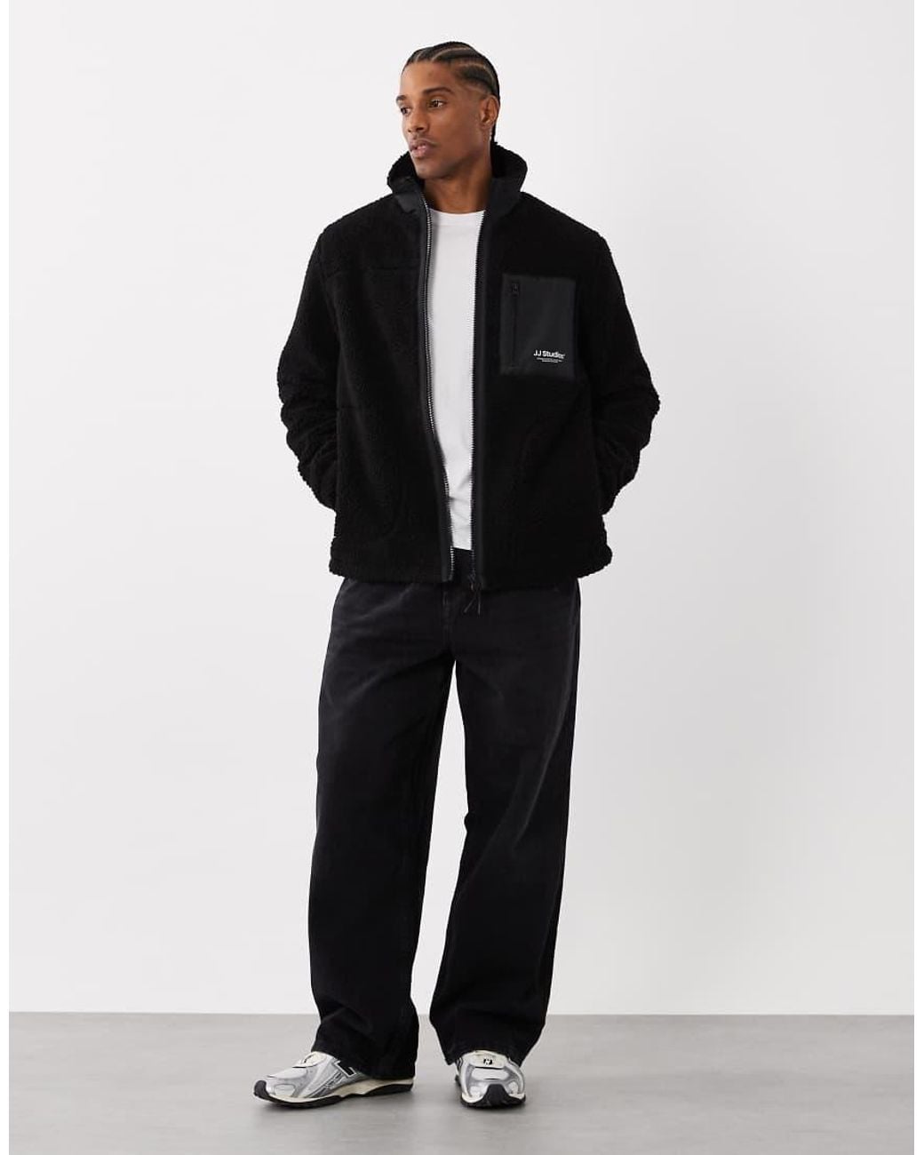 Jack & Jones Black Teddy Fleece for men