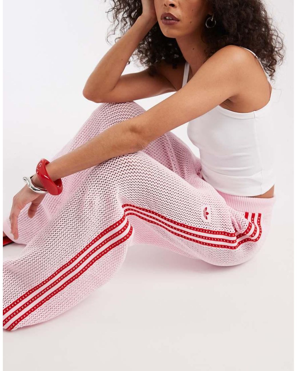 Adidas Originals Pink Crochet Track Pants