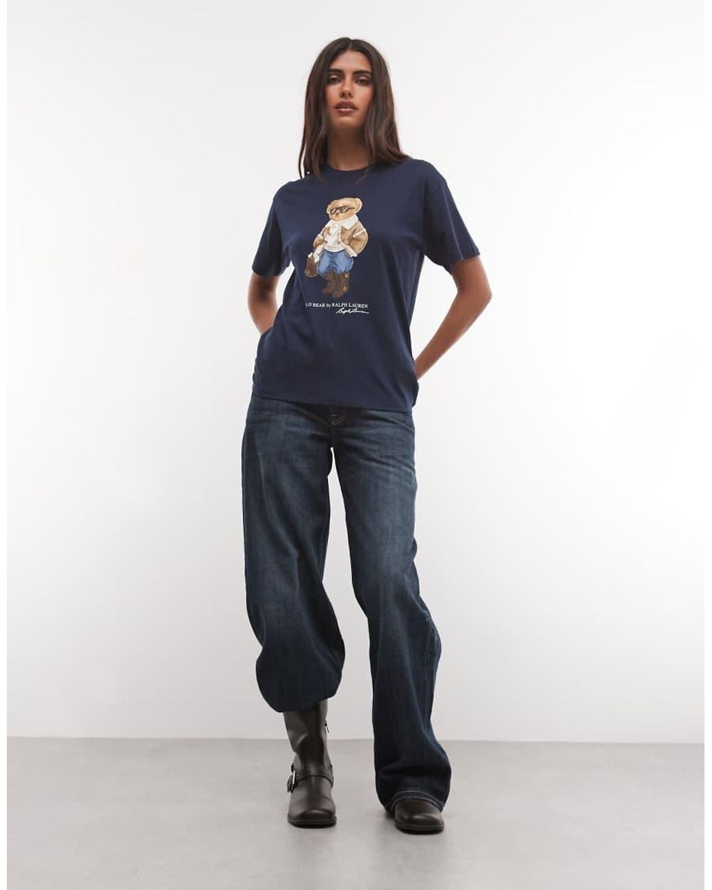 Polo Ralph Lauren Blue Winter Bear Print T-Shirt