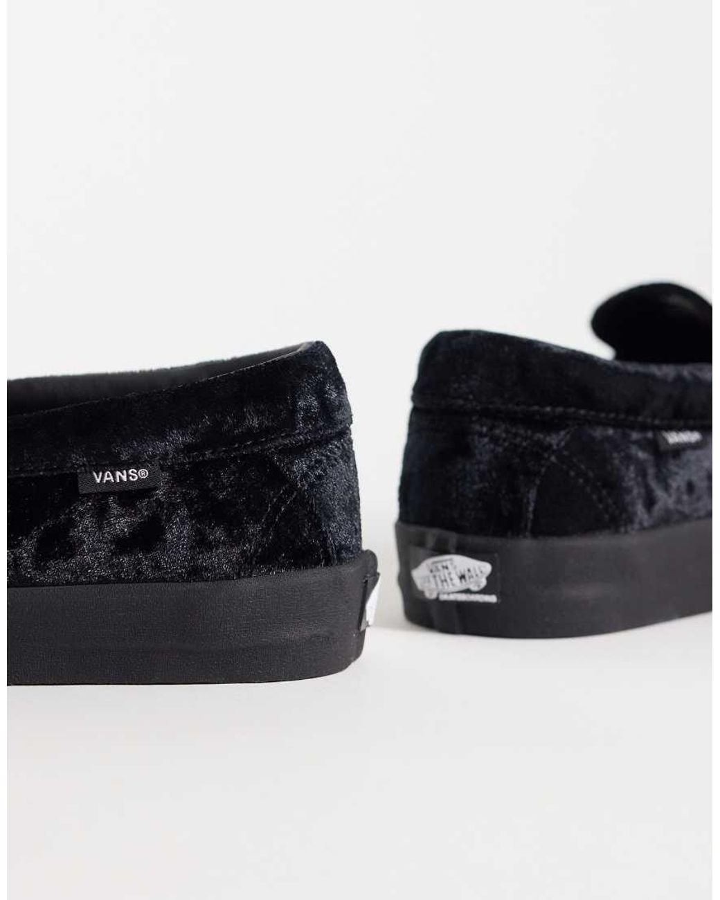 Vans Black Skate Velvet Loafer for men