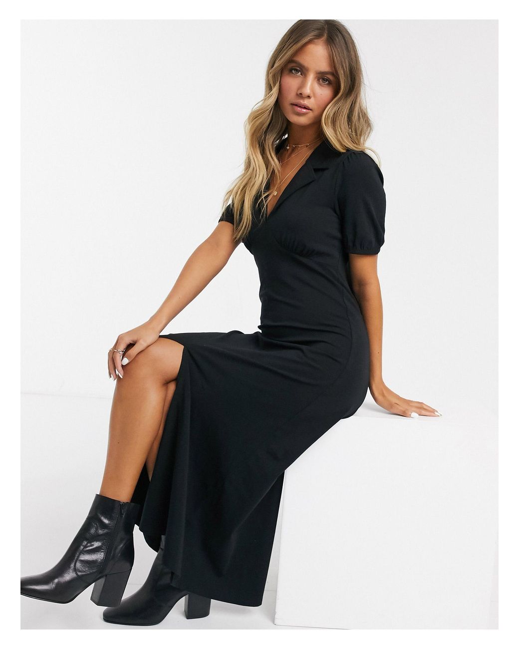 collared tea dress