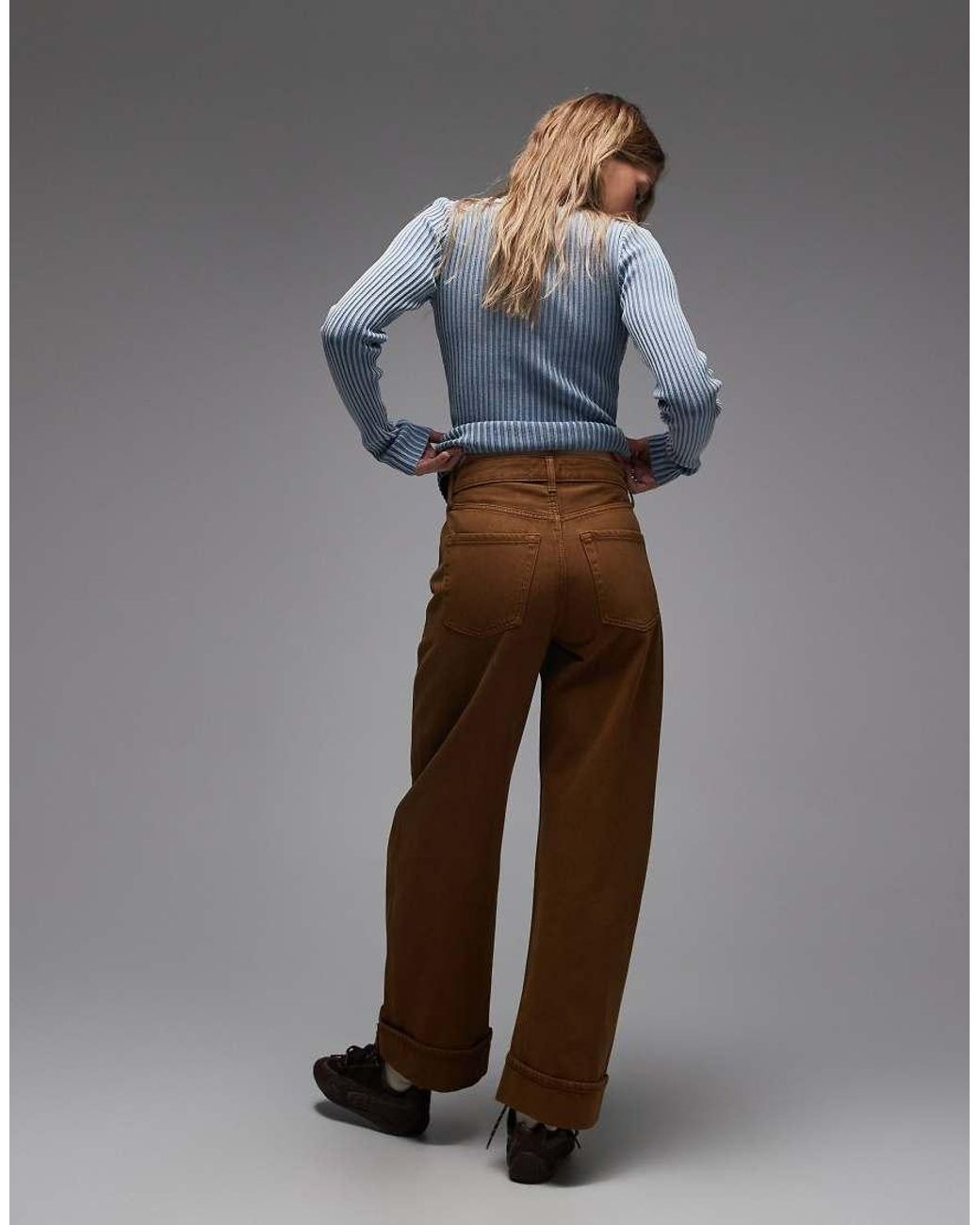 & Other Stories Gray Barrel Leg Jeans