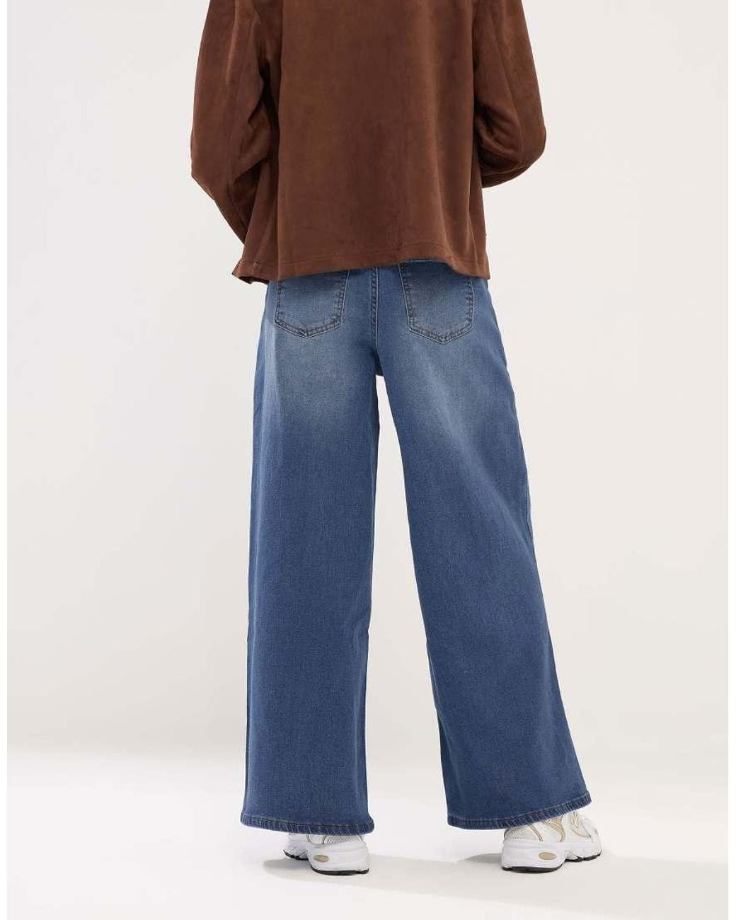 PixieGirl Blue Petite Palazzo Wide Leg Jeans