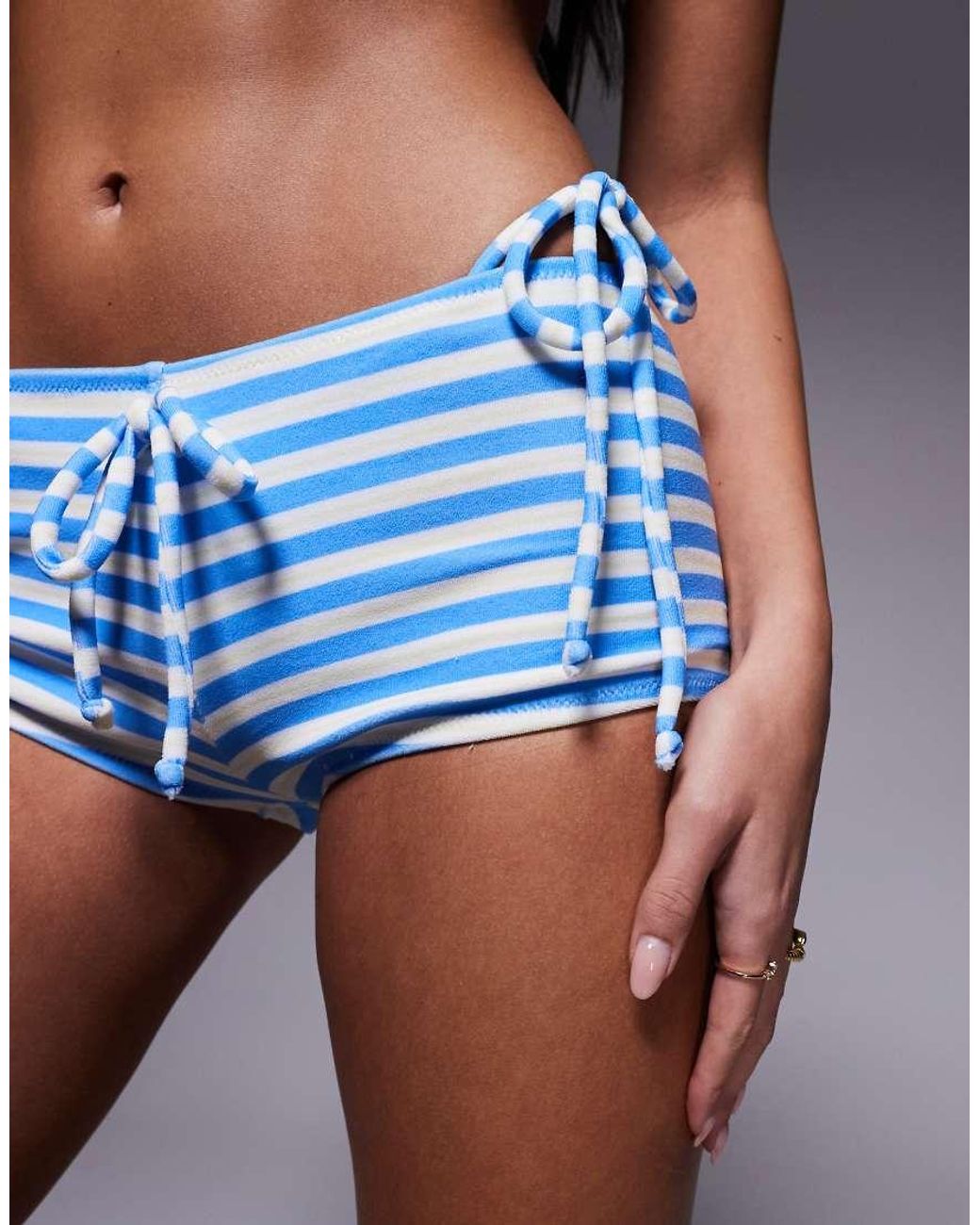Candypants Blue Towelling Micro Beach Short