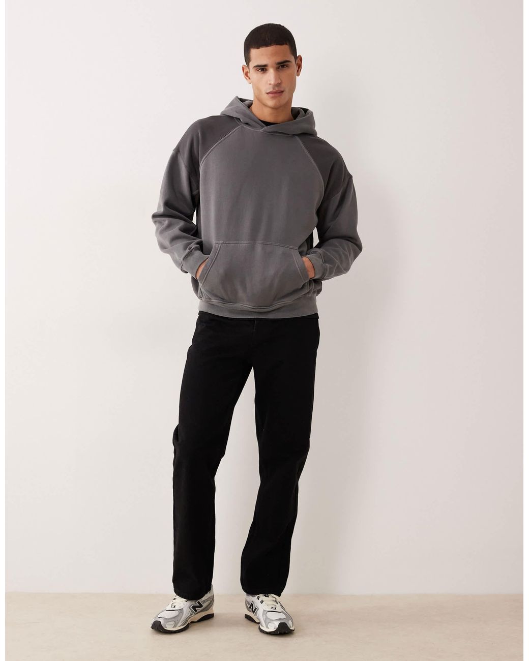 Abercrombie & Fitch – basic-kapuzenpullover in Gray für Herren