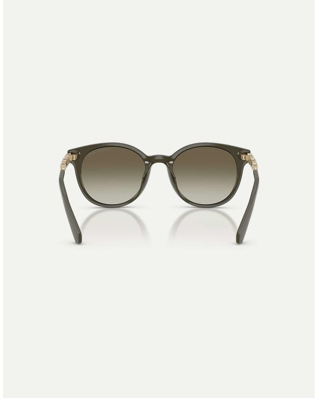 Michael Kors Green Pienza Round Sunglasses With Lens