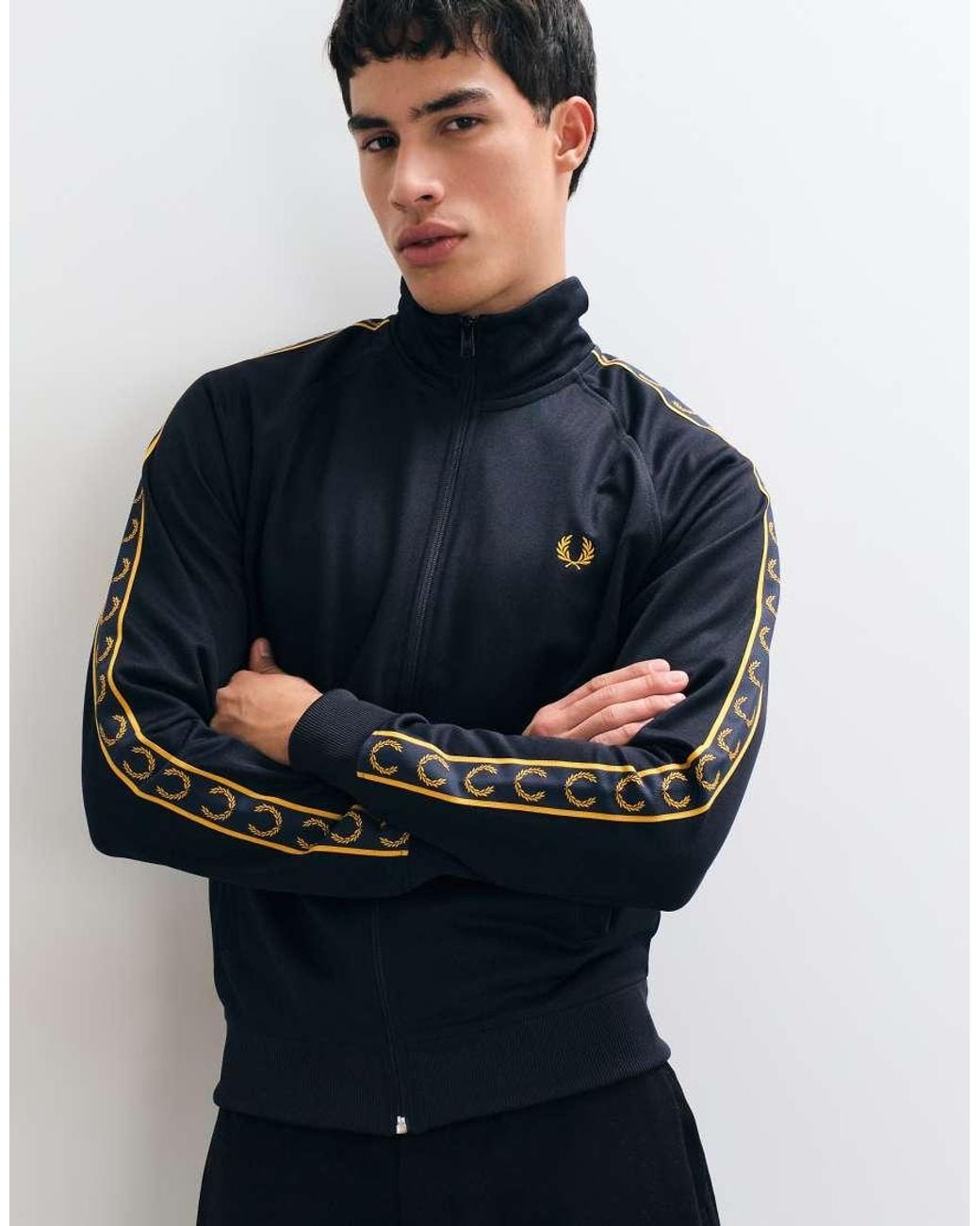 Fred Perry Blue Contrast Tape Co-ord Track Jacket for men