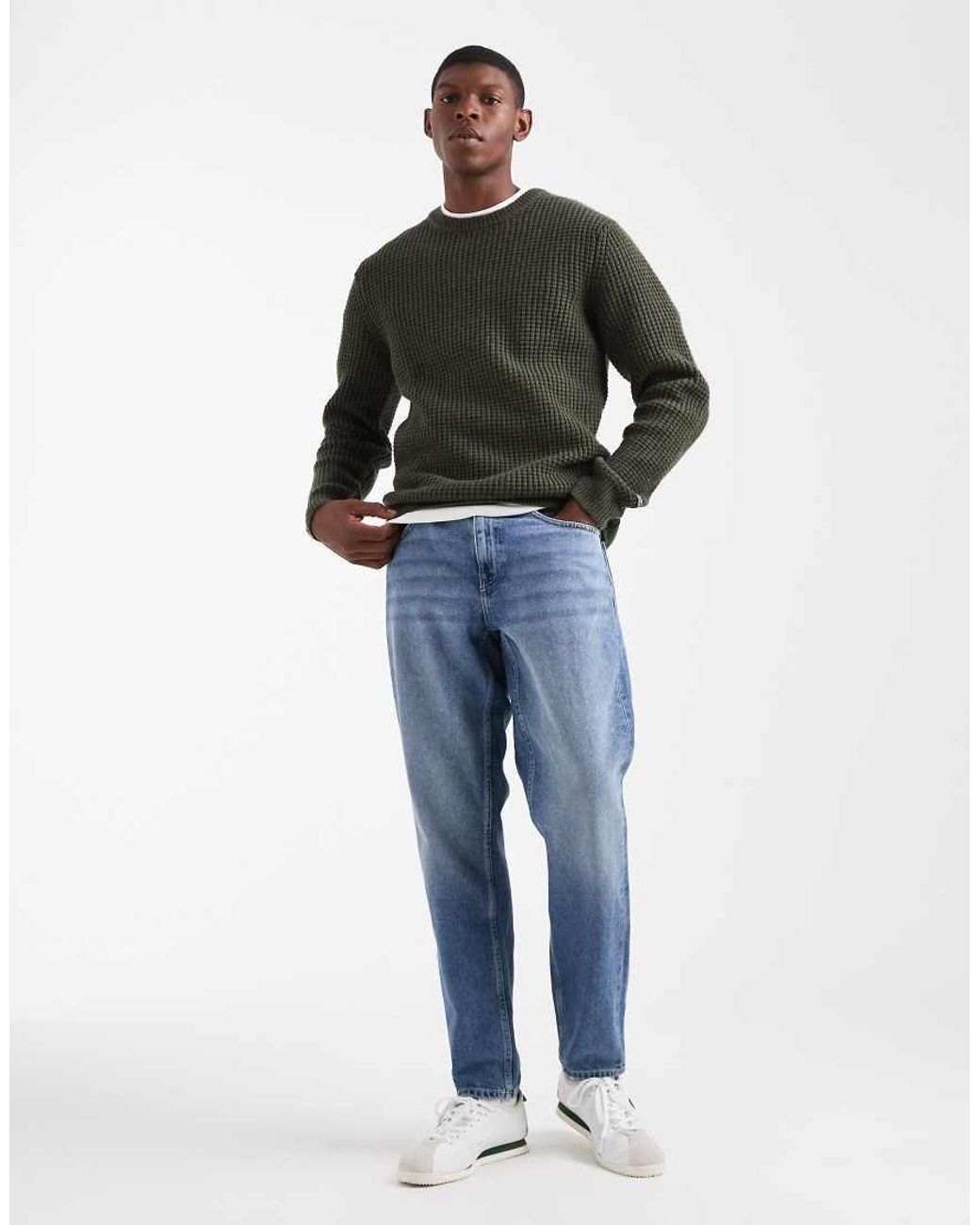 Levi's Gray Presidio Texture Knit Sweater for men