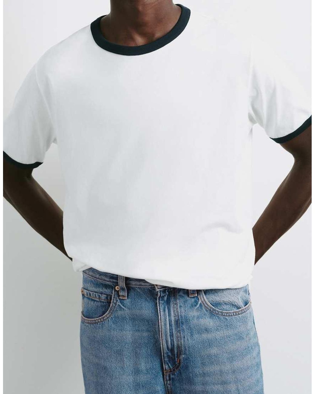 Pull&Bear Blue baggy Jeans for men
