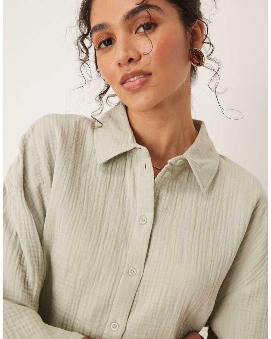 Camicia Corta di Jdy in Natural