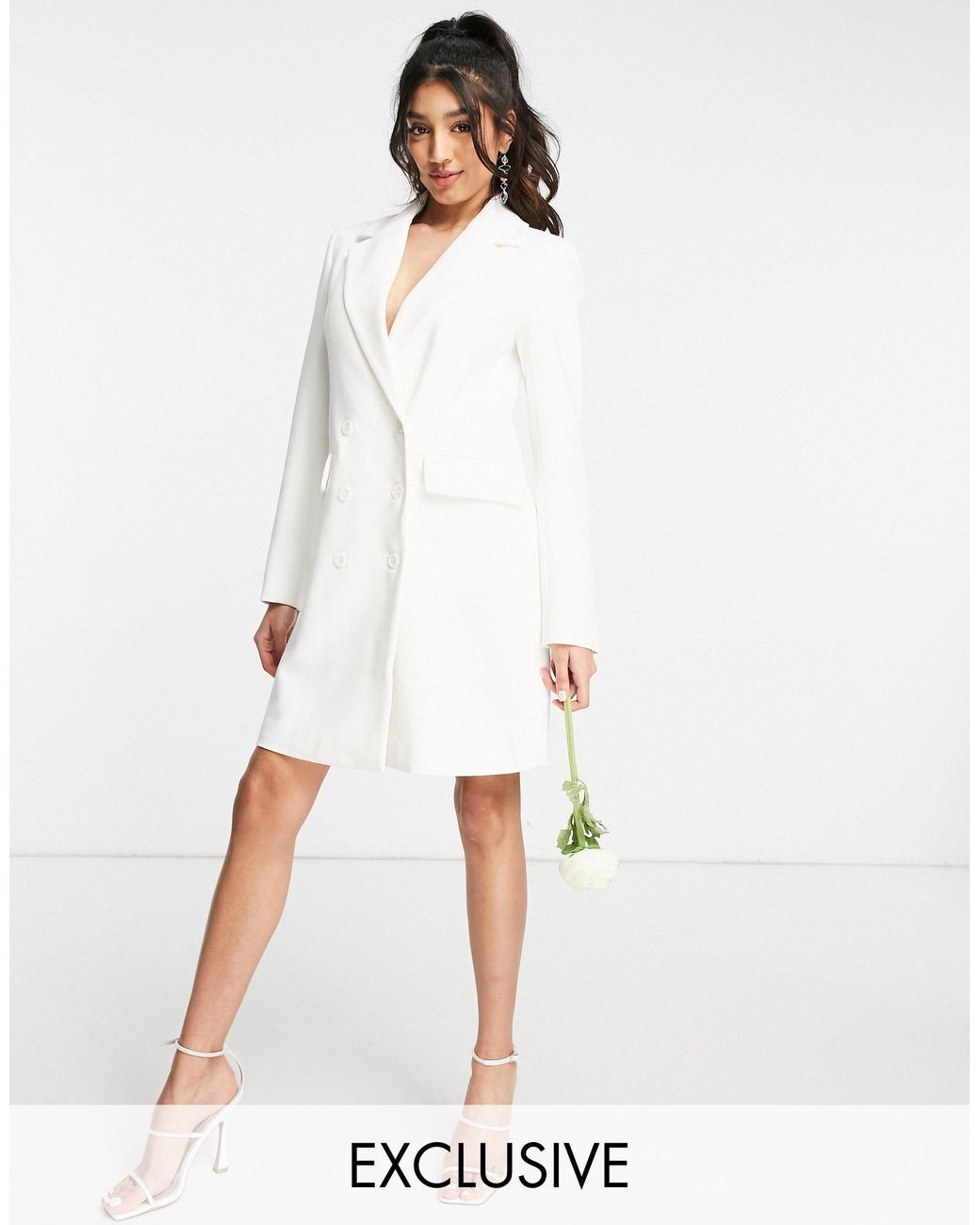 Y.A.S – exclusive bridal – blazerkleid in Weiß | Lyst DE