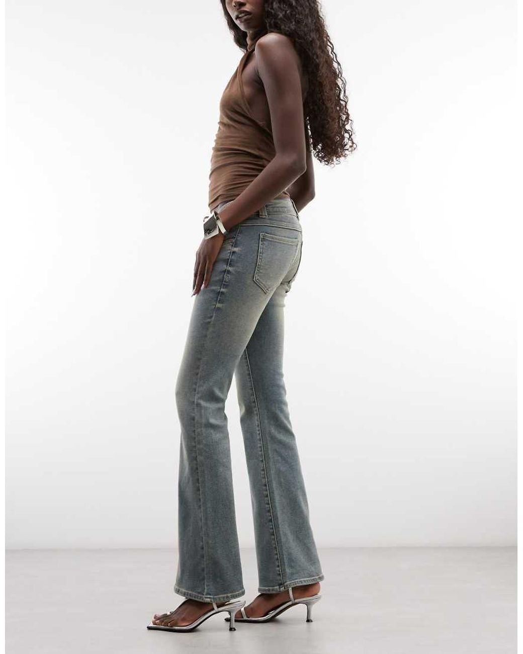 Abrand Jeans Blue 00 Kick Tie Waist Flares Jeans