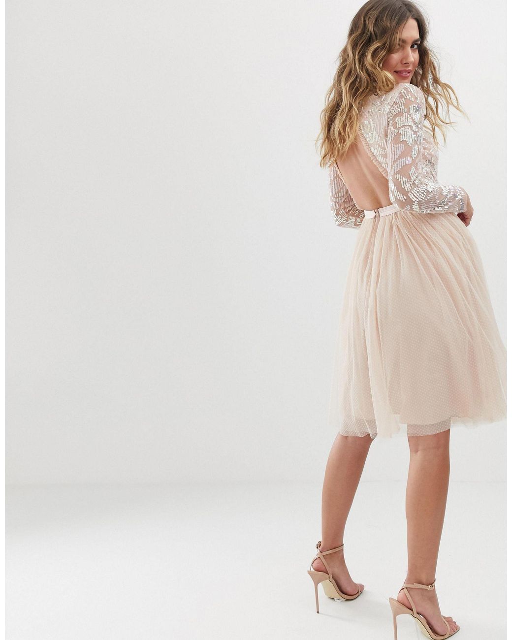 Needle & thread tiered tulle midi skirt in rose hot sale