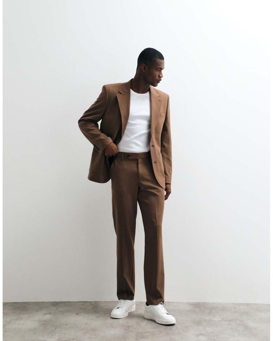 ASOS Brown Flexmaxtm Slim Suit Jacket for men