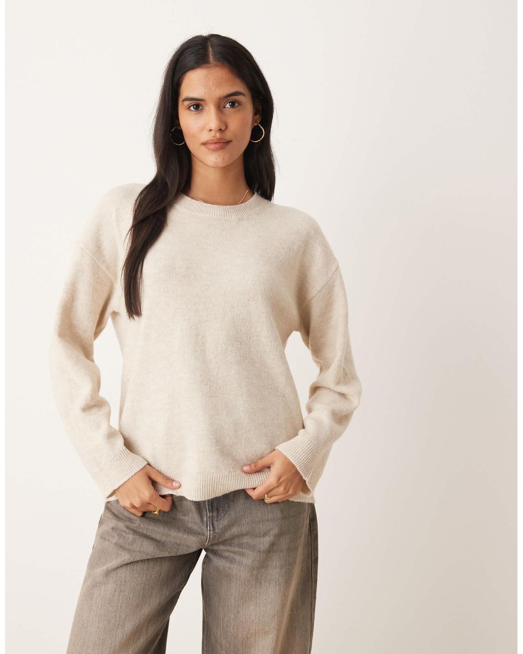 Vila Natural – oversize-strickpullover