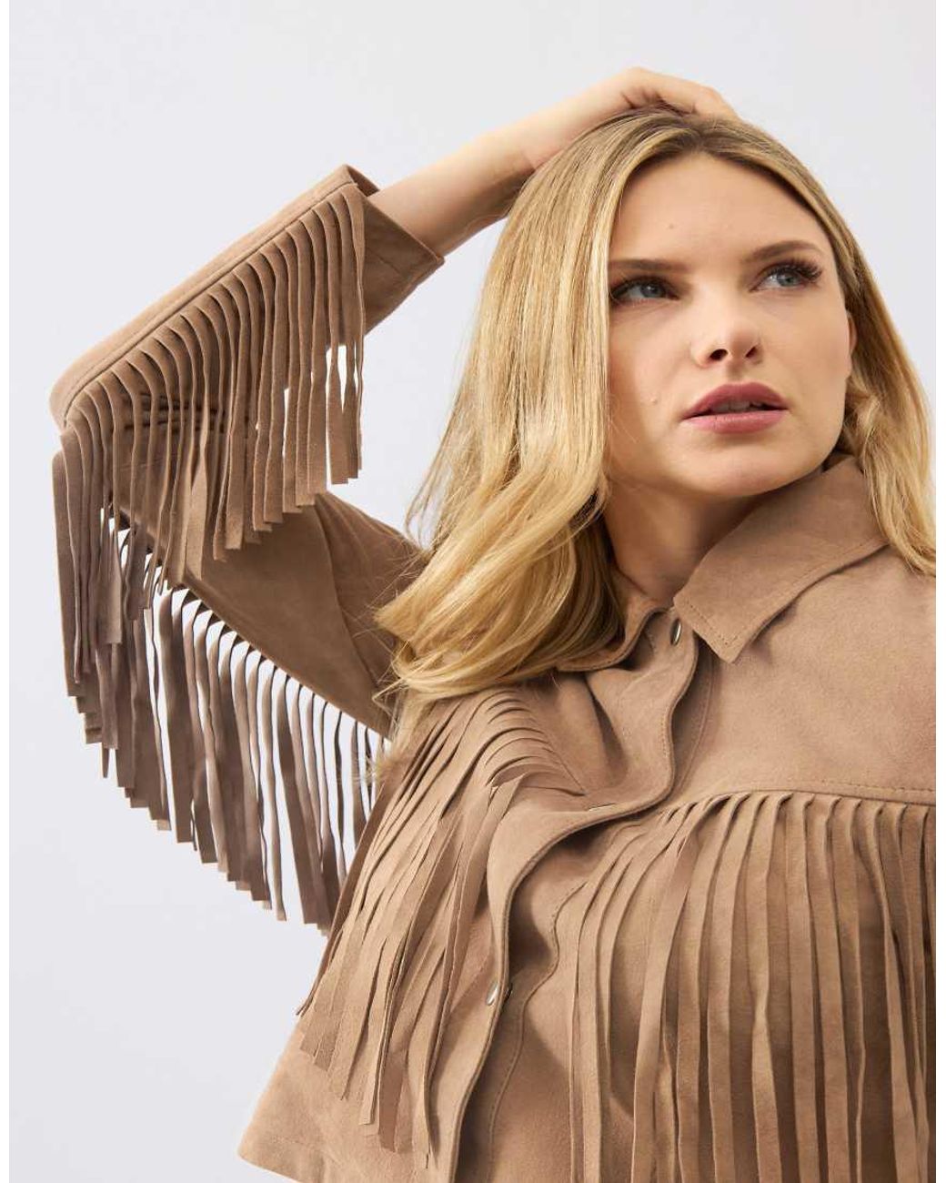 Bolongaro Trevor Brown Real Suede Nora Fringe Jacket