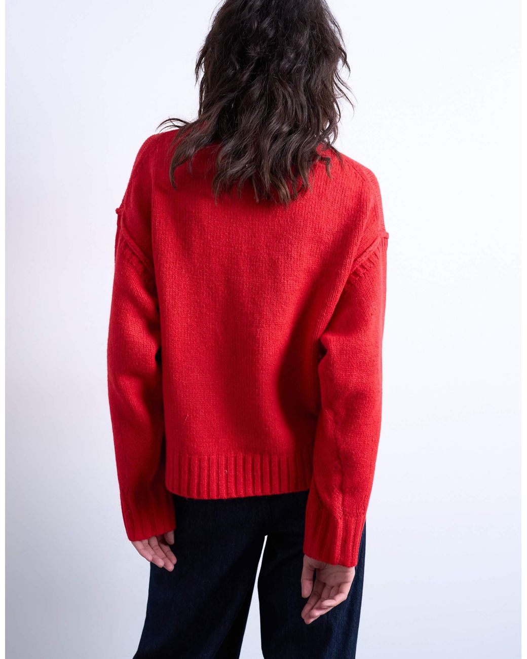 TOPSHOP Red – strickpullover