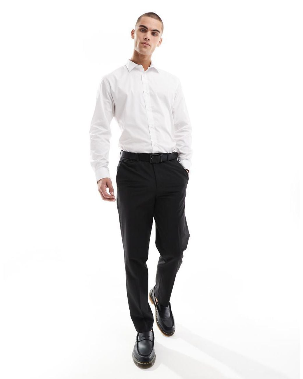 Jack & Jones White Slim Fit Smart Shirt for men