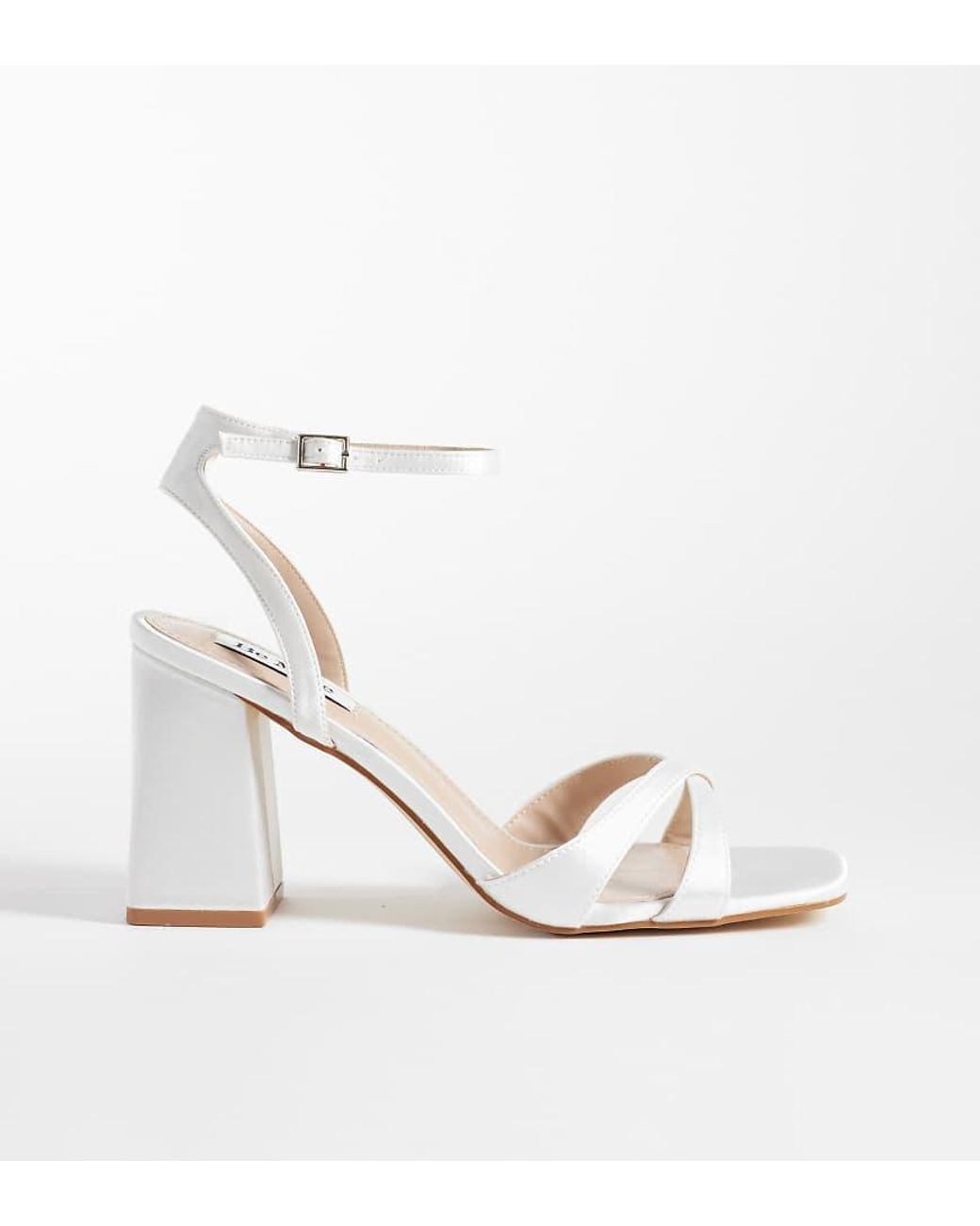Be Mine Wide Fit White Be Mine Bridal Wide Fit Eshma Block Heeled Sandals