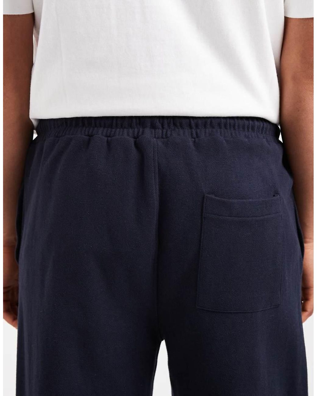 New Look Black Pique Pintuck joggers Co-ord for men