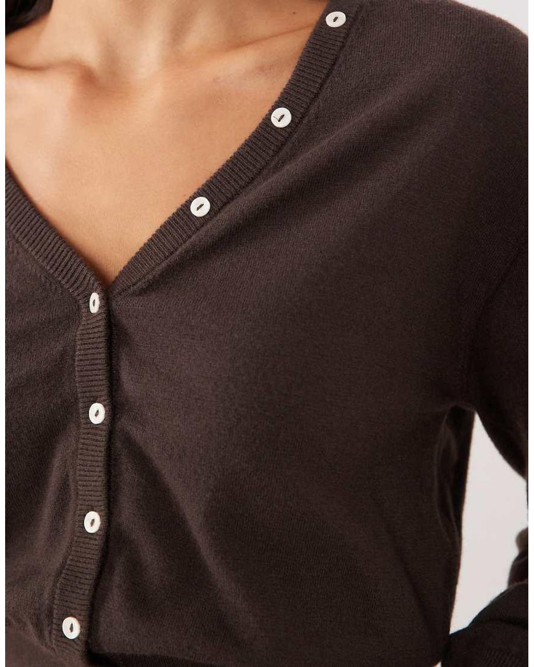 Gina Tricot Black Cinched Waist Fitted Cardigan