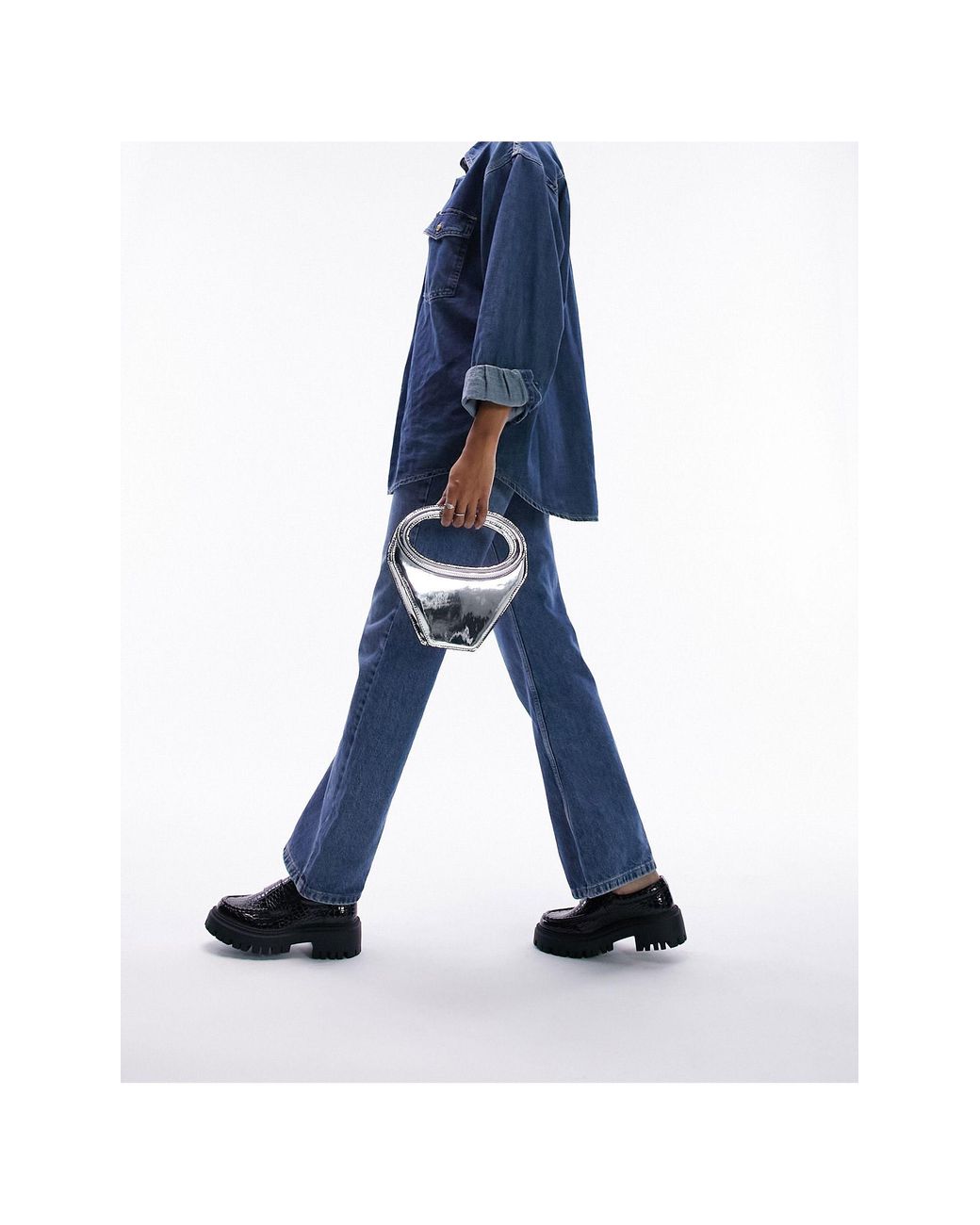 Frankie Triangle Grab Bag in Blue Lyst