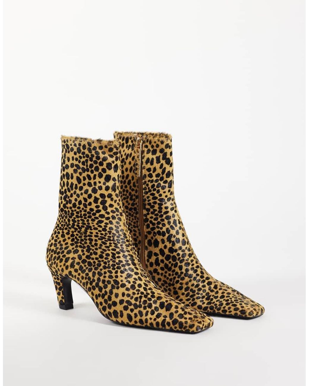 ASOS Multicolor Rumi Square Toe Heeled Ankle Boots