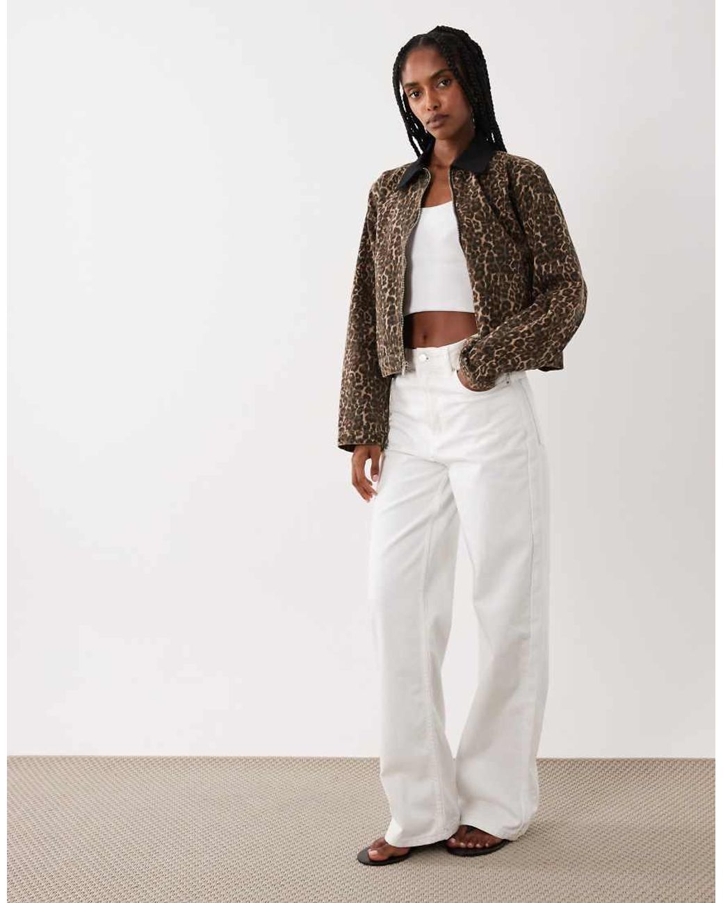 Brave Soul Brown Barn Jacket With Contrast Cord Collar