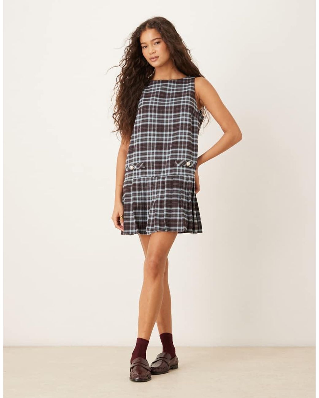 Neon Rose Natural Pinafore Dress