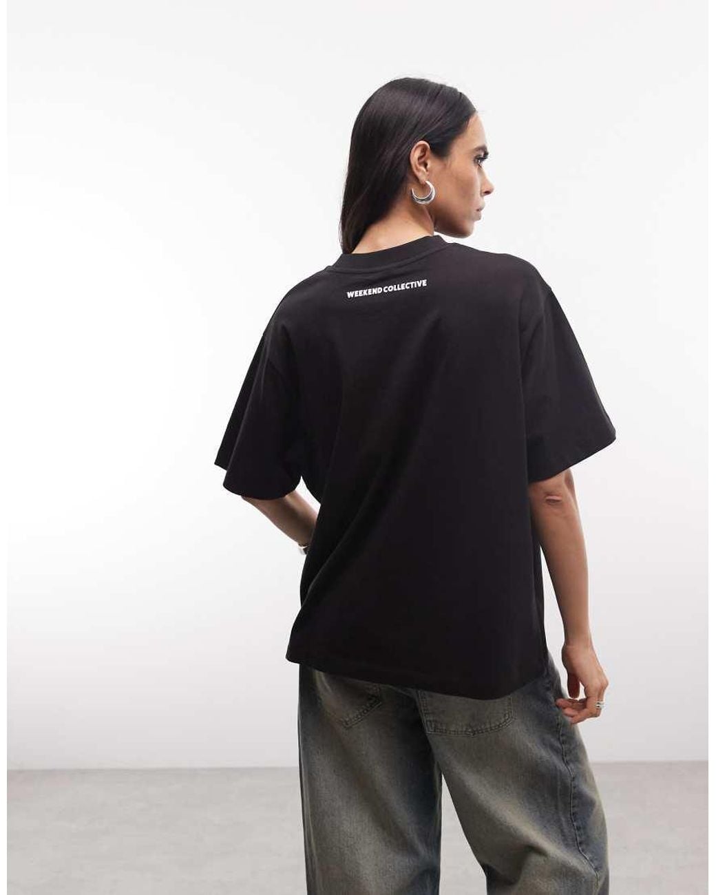ASOS Black Weekend Collective Ibiza Slogan Oversized T-shirt