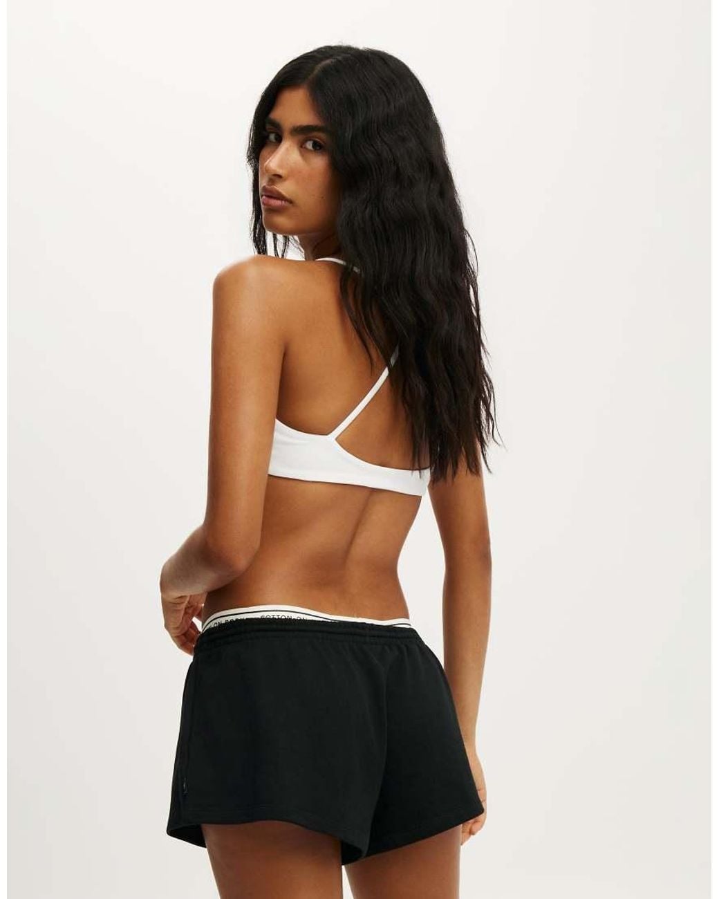 Cotton On Black Fleece Micro Short