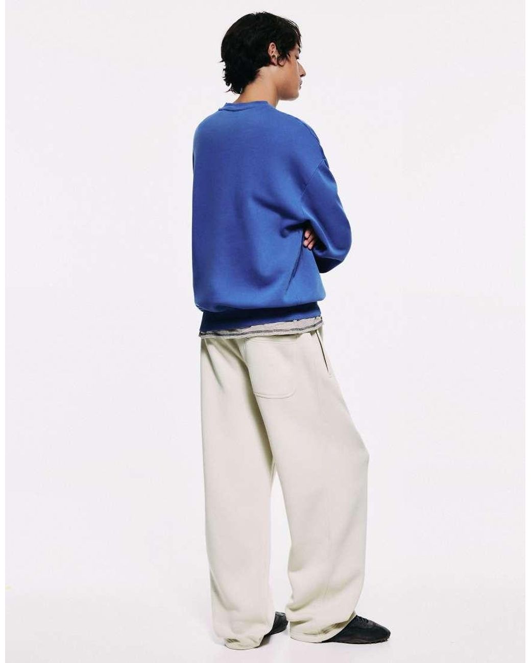 Pull&Bear Baggy Joggingbroek in het White voor heren