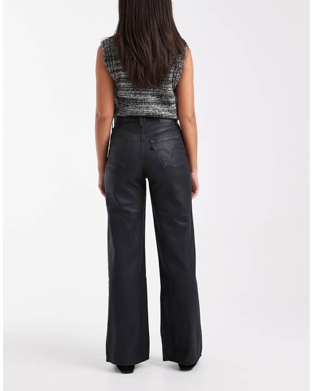 Levi's Blue Ribcage Wide Denim Jeans