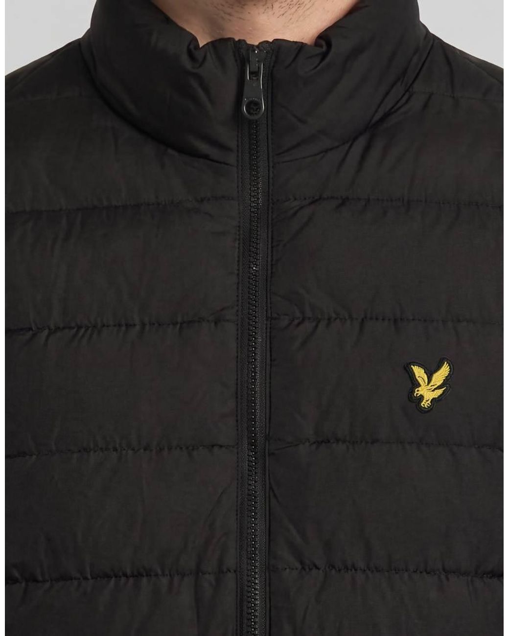 Lyle & Scott Black Mid Jackets Quilted Puffer Jacket for men