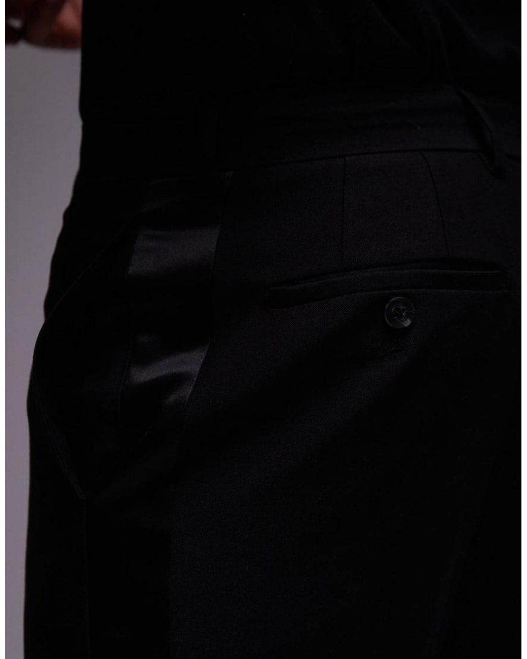 Topman Gray Slim Tux Suit Trousers for men
