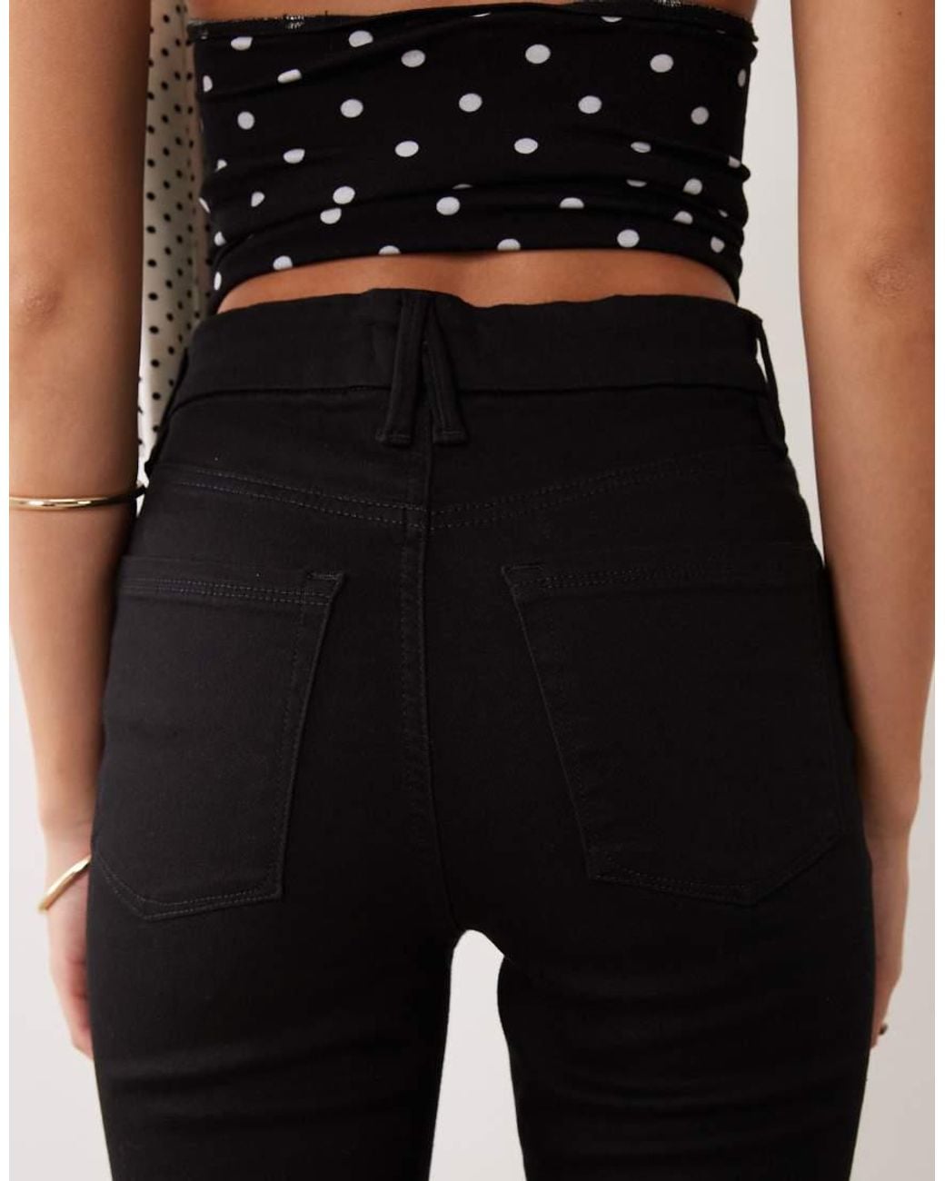 GOOD AMERICAN Black Good Classic High Waisted Bootcut Power Stretch Denim Jeans