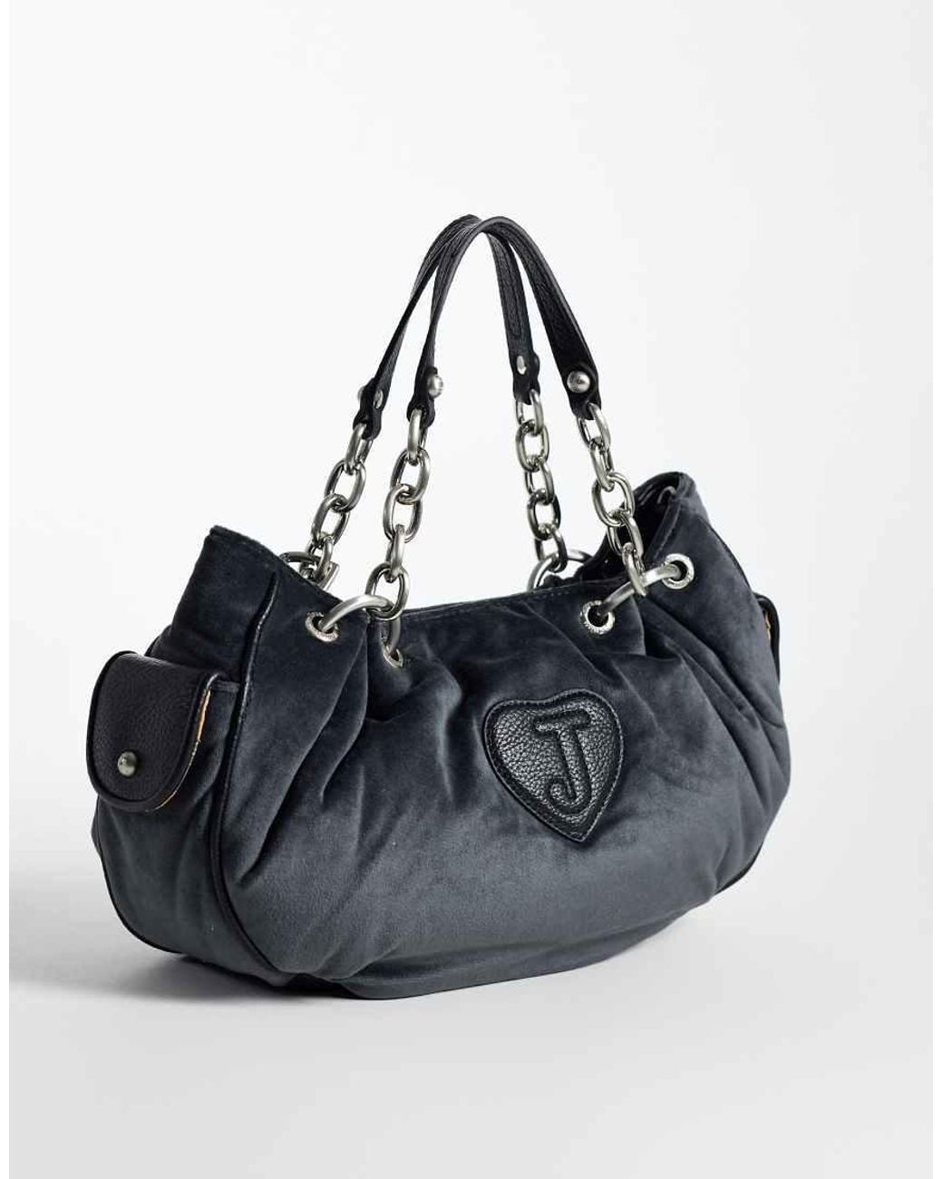 Juicy Couture Black Logo Daydreamer Medium Double Handle Shoulder Bag